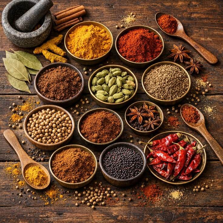 indian cuisine is famous for its aromatic spices…
